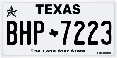 TX license plate BHP7223