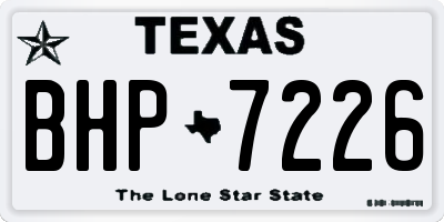 TX license plate BHP7226