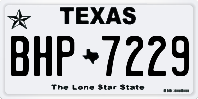 TX license plate BHP7229