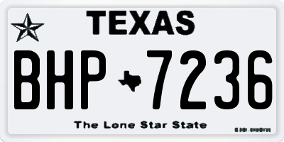 TX license plate BHP7236