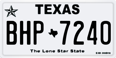 TX license plate BHP7240