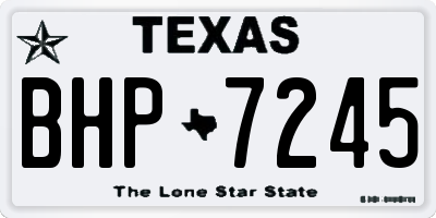 TX license plate BHP7245