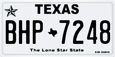 TX license plate BHP7248