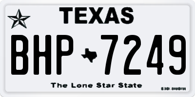 TX license plate BHP7249