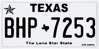 TX license plate BHP7253