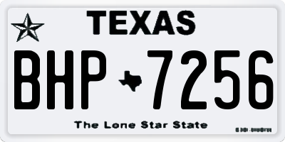TX license plate BHP7256