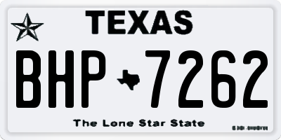 TX license plate BHP7262