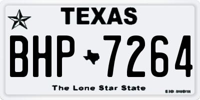 TX license plate BHP7264