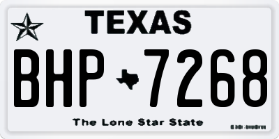 TX license plate BHP7268