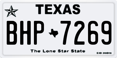 TX license plate BHP7269