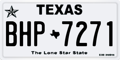 TX license plate BHP7271