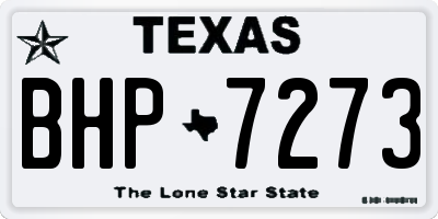 TX license plate BHP7273