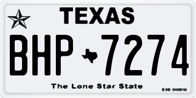 TX license plate BHP7274