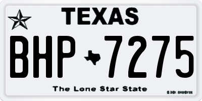 TX license plate BHP7275
