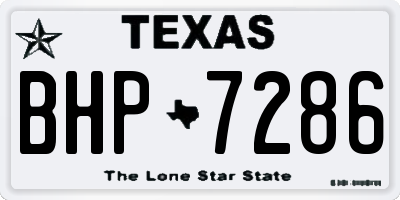 TX license plate BHP7286