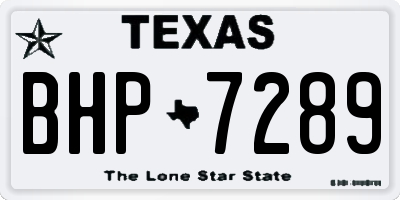 TX license plate BHP7289