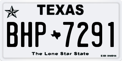TX license plate BHP7291