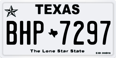 TX license plate BHP7297