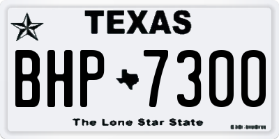 TX license plate BHP7300