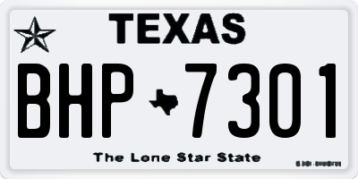 TX license plate BHP7301