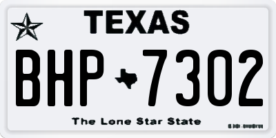 TX license plate BHP7302
