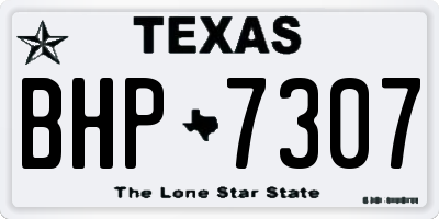 TX license plate BHP7307
