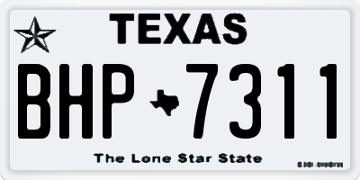 TX license plate BHP7311