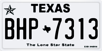 TX license plate BHP7313