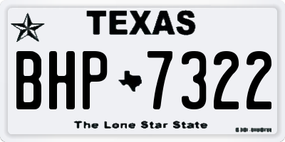 TX license plate BHP7322