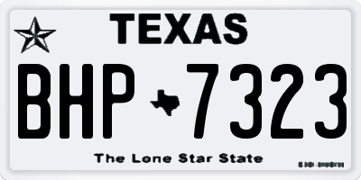 TX license plate BHP7323