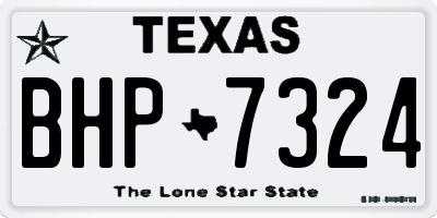TX license plate BHP7324