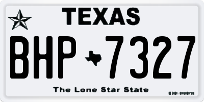 TX license plate BHP7327