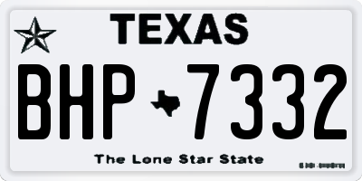 TX license plate BHP7332