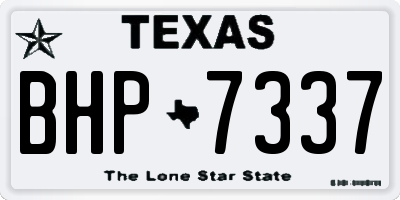 TX license plate BHP7337