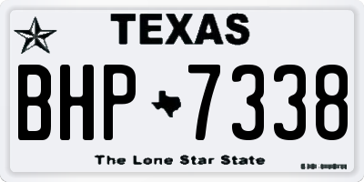 TX license plate BHP7338