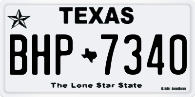 TX license plate BHP7340
