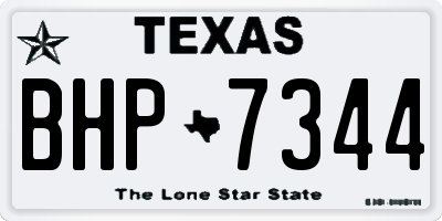 TX license plate BHP7344