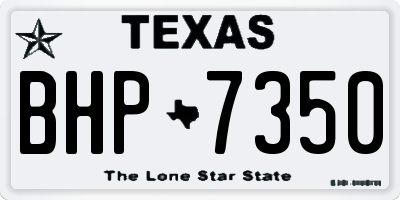 TX license plate BHP7350