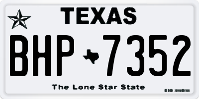 TX license plate BHP7352