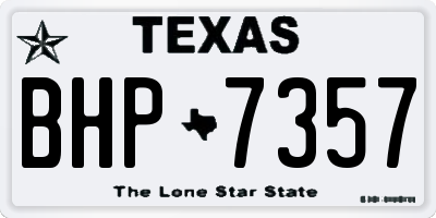 TX license plate BHP7357