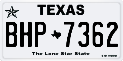 TX license plate BHP7362
