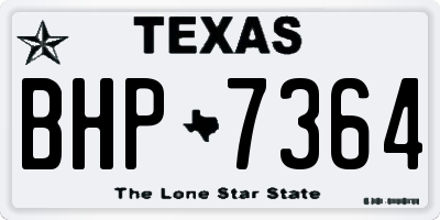 TX license plate BHP7364