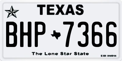 TX license plate BHP7366