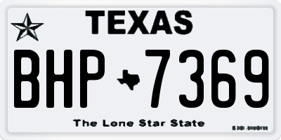 TX license plate BHP7369