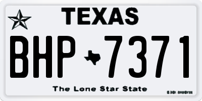 TX license plate BHP7371