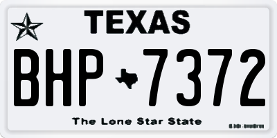 TX license plate BHP7372