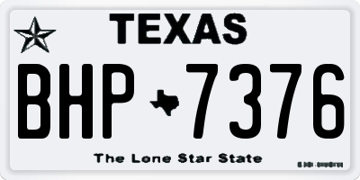 TX license plate BHP7376