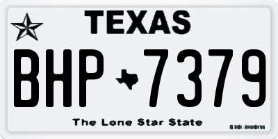 TX license plate BHP7379