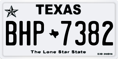 TX license plate BHP7382
