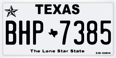 TX license plate BHP7385